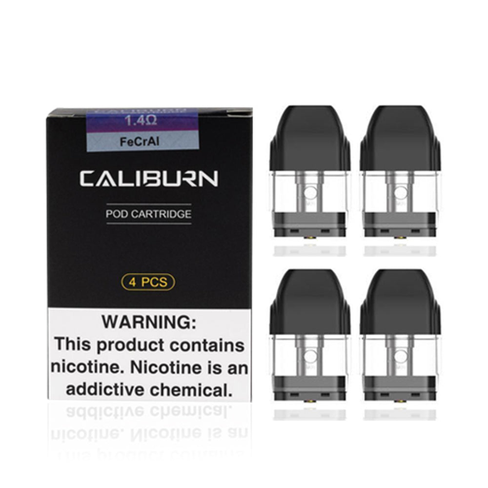 Uwell Caliburn Replacement Pod Cartridges (Pack of 4) | Vape City Uwell Caliburn Replacement Pod Cartridges (Pack of 4) | Vape City